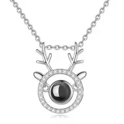 Collier rond de mode exquis avec projection de diamants de cerf