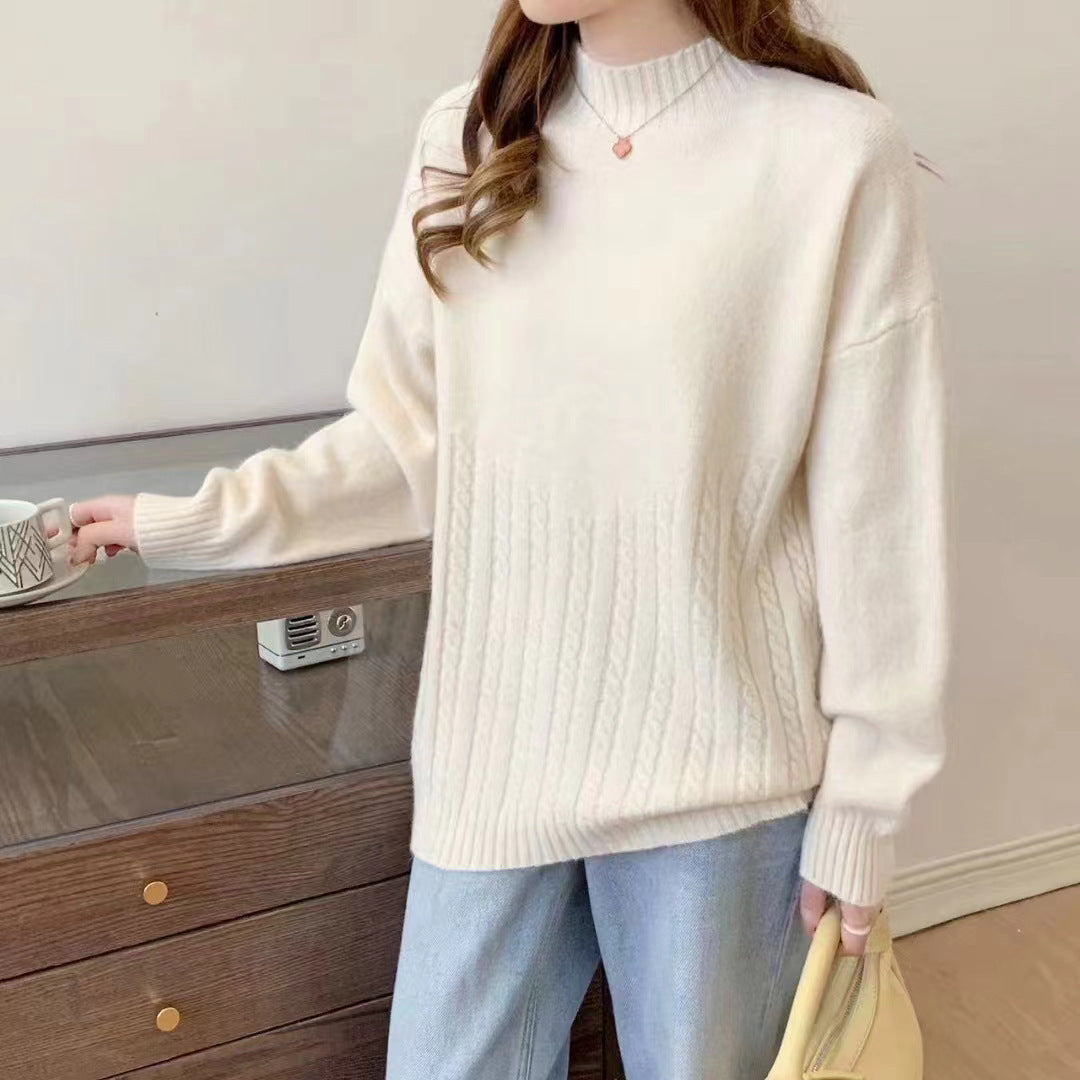 Autumn And Winter New Twist Simple Comfortable Sweater Bottoming Shirt