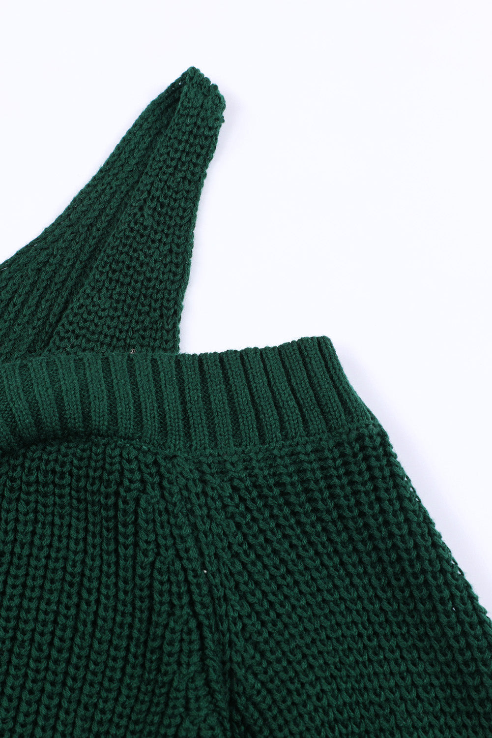 Grüner Juliette-Strickpullover mit Dew-Schulter