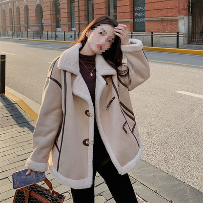 Women's Fashion Casual Lamb Plush Coat