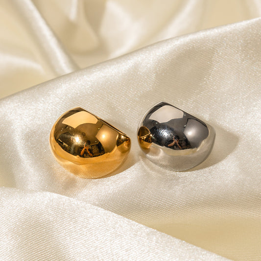 Bague polyvalente au design sphérique à la mode exagéré en or 18 carats