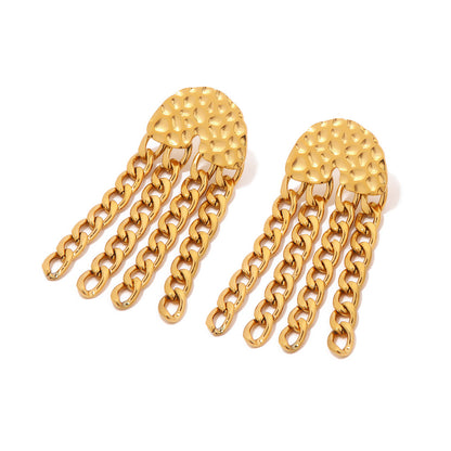 Boucles d'oreilles polyvalentes de conception de gland de chaîne de mode exquise