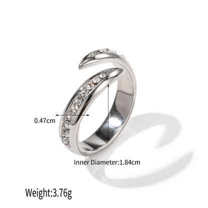 Bague polyvalente en or 18 carats, noble, simple, design diamant