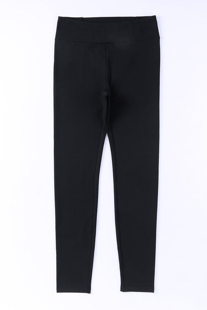 Legging taille haute noir croisé avec contrôle du ventre