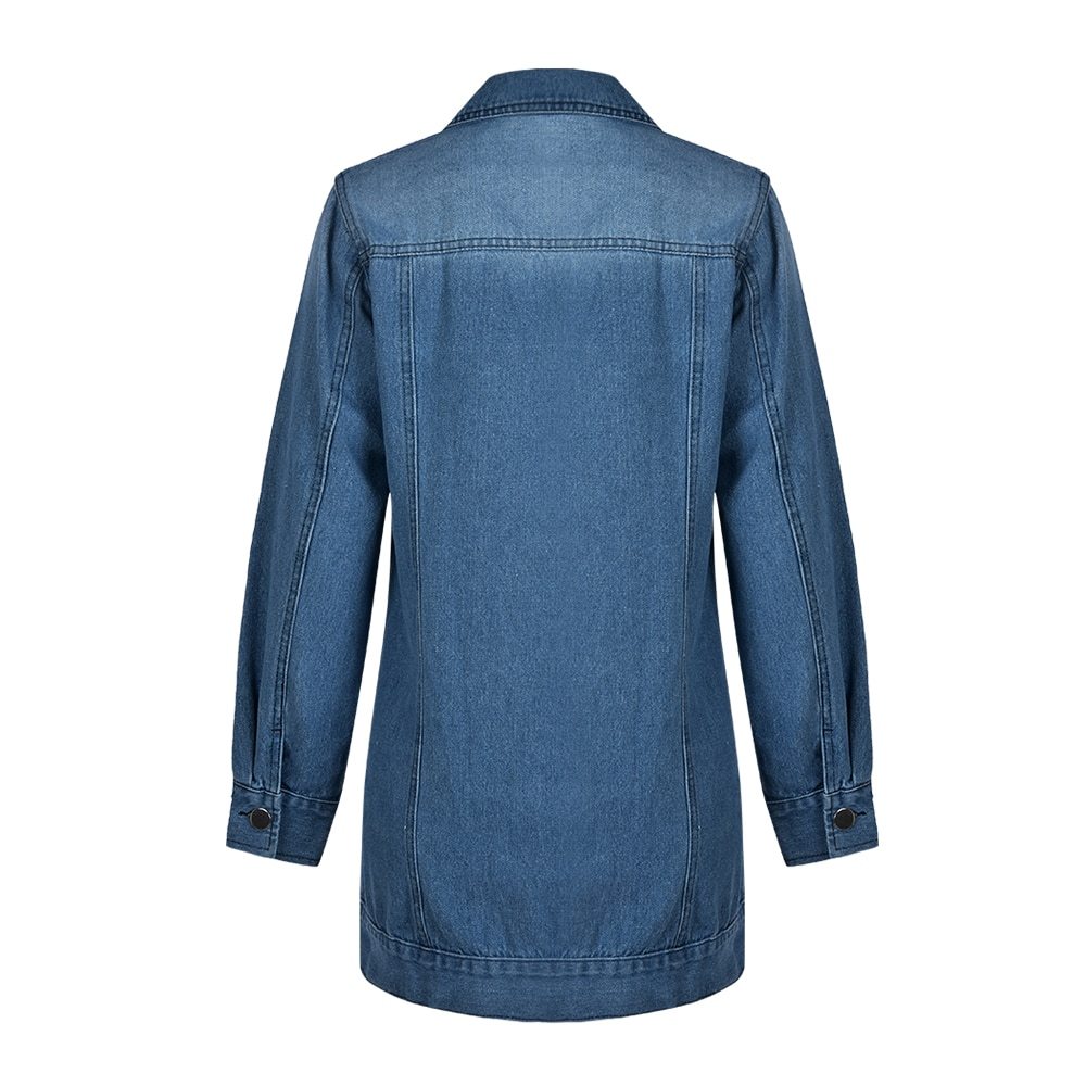 Doudoune ample manteau vestes pour femmes imprimé hauts denim 