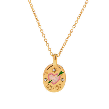 18k Gold Exquisite Fashion Eternal Love Design Versatile Pendant Necklace