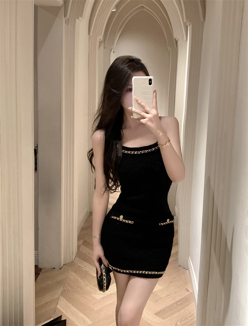 Women's Fashion Temperament Chain Sling Dress