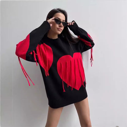 Pull à col rond tendance pour femme