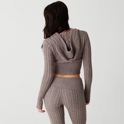 Strickpullover-Anzug mit geradem Bein für Damen