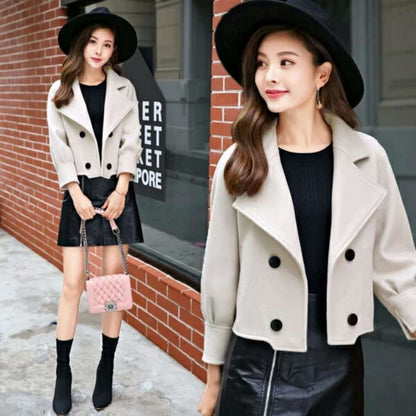 Woolen Coat Short Korean Style Top