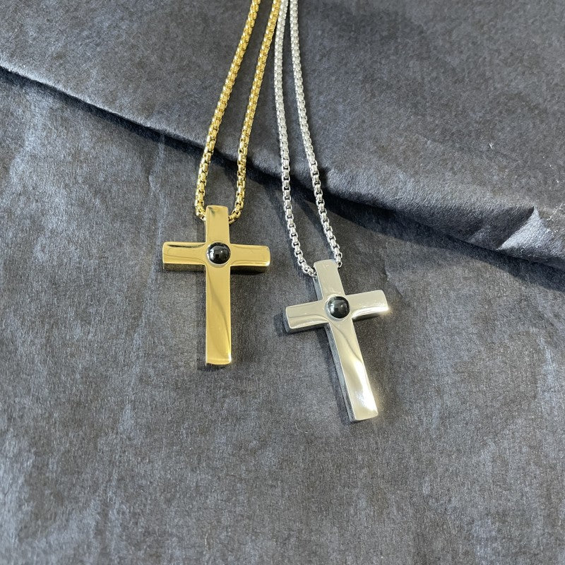 Fashion Simple Cross Projection Necklace