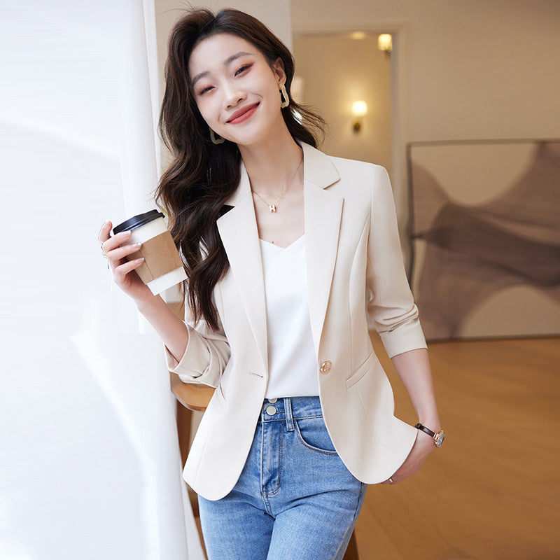 Temperament Office Wear Sense Fashion Slim-fitting Suit Top