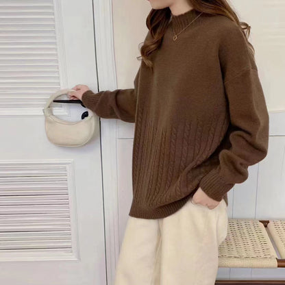 Autumn And Winter New Twist Simple Comfortable Sweater Bottoming Shirt