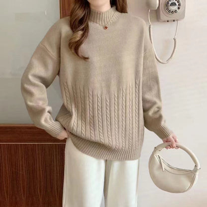 Autumn And Winter New Twist Simple Comfortable Sweater Bottoming Shirt