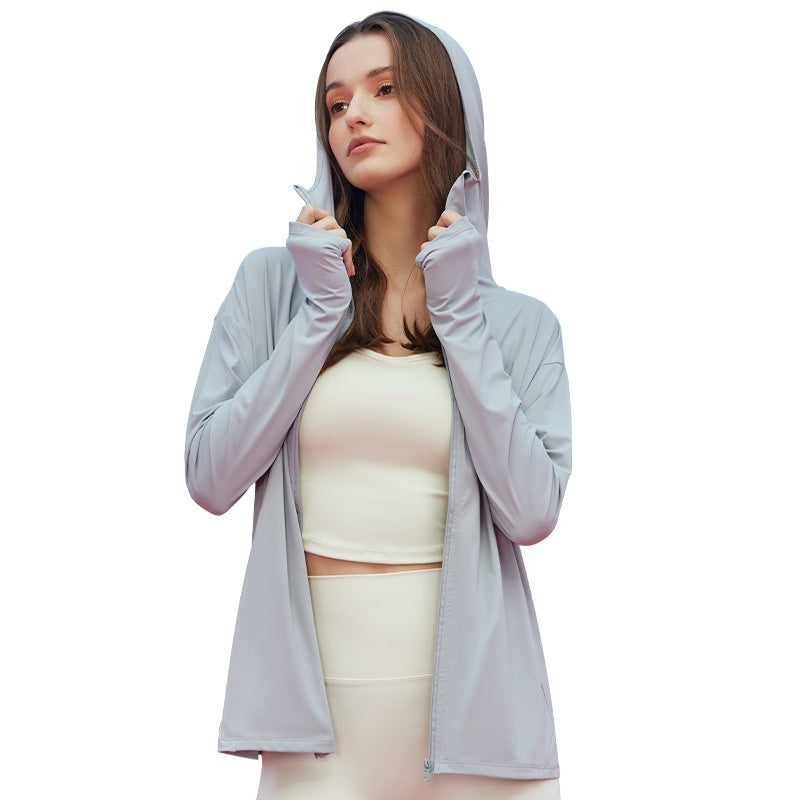 Veste de protection solaire respirante pour yoga et fitness