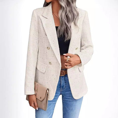 Veste de costume en tweed pour femme