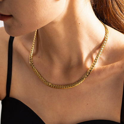 18K modische, vielseitige Halskette mit schlichtem Design