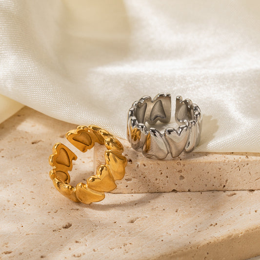 Exquisiter und modischer Love-Design-Ring aus 18-karätigem Gold