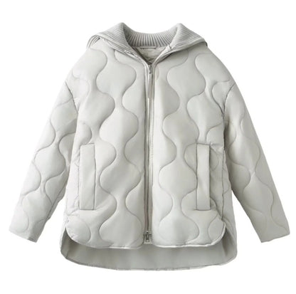 Manteau décontracté en coton rembourré à revers