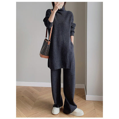 Women's Turtleneck Soft Glutinous Sweater Suit