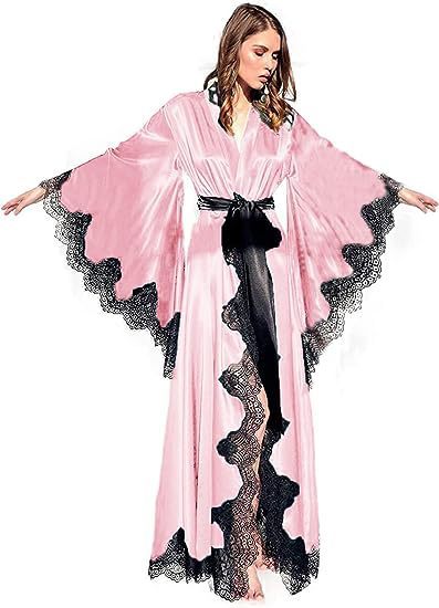 Robe de mariée longue pour femmes, sous-vêtements extensibles, peignoir