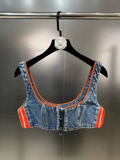 Women's Denim Shorts Spice Girl Style Suit