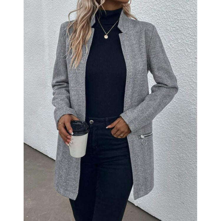 Manteau mi-long en laine pour femme