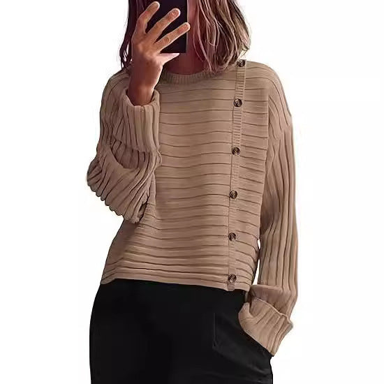 Autumn And Winter Knitted Women's Pullover Cardigan