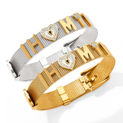 18K trendy fashion HM matching strap design light luxury style bracelet