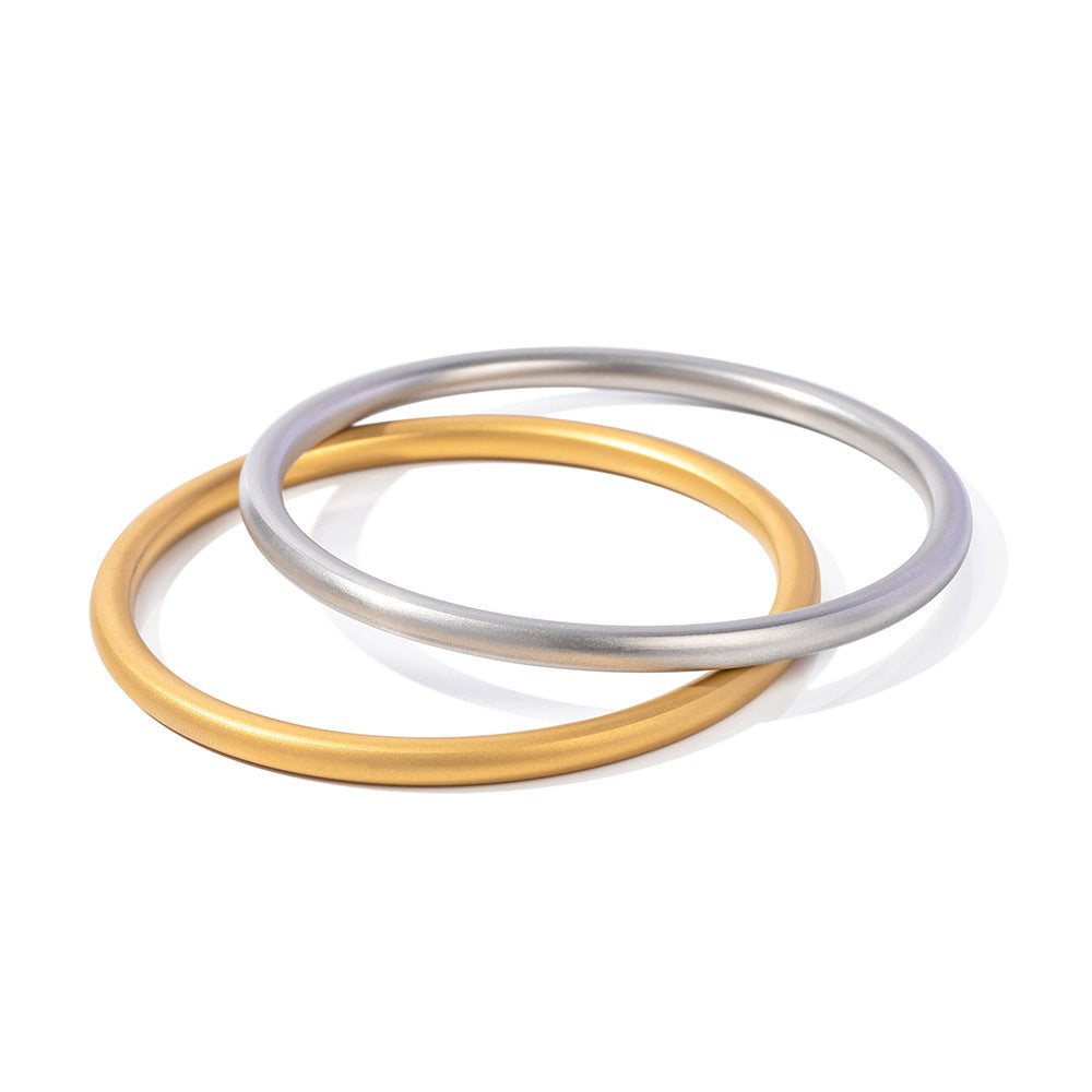 18K gold fashionable simple ring design versatile bracelet