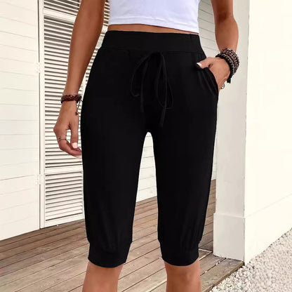 Women's Yoga Straight Sports Pocket Cropped Pants