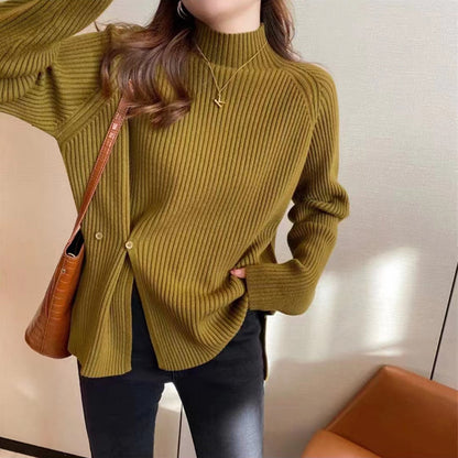 Autumn And Winter New Half Turtleneck Pullover