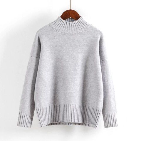 Pull col roulé blanc pour femme