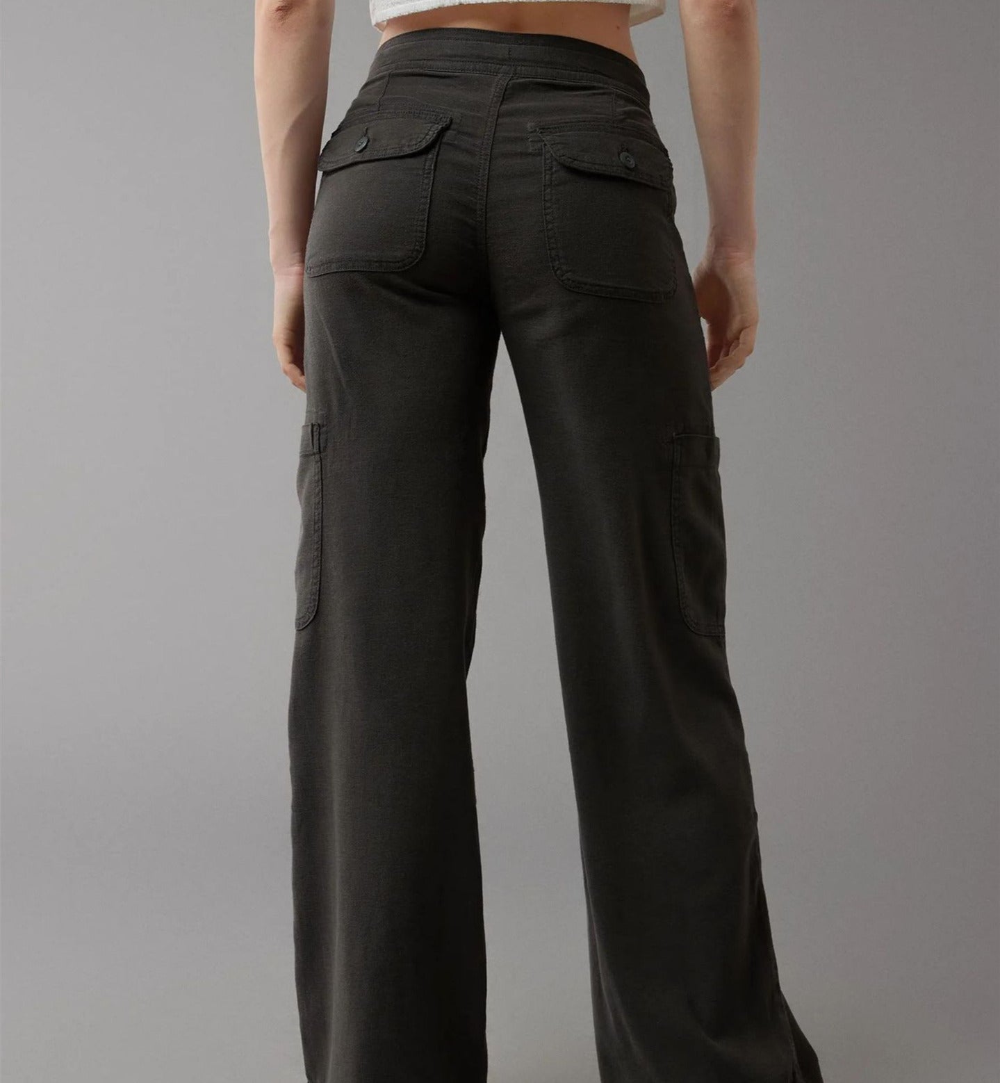 Pantalon droit à taille élastique pour femme