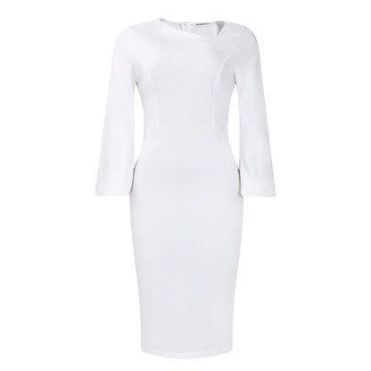 Women's Fashion Personality Diagonal Collar Temperament Dress