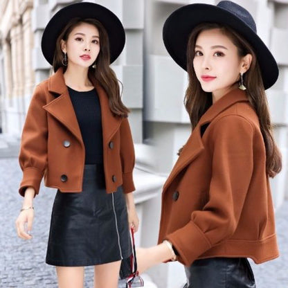 Woolen Coat Short Korean Style Top