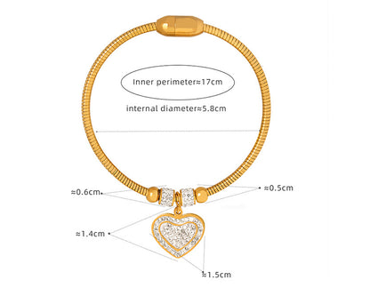 18K gold noble and dazzling flower/star/cross/round/square design light luxury style bracelet