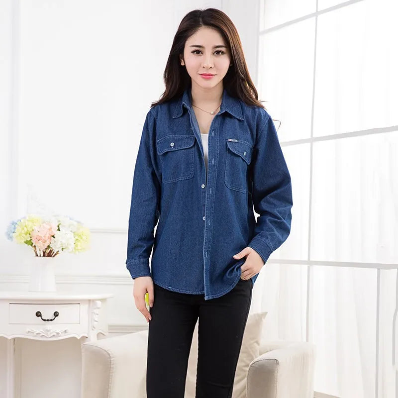 2024 neue Frauen Grundlegende Mantel Denim Jacke Frauen Herbst Denim Jacke Für Frauen Jeans Jacke Frauen Denim Mantel Dame Lose beiläufige 4XL