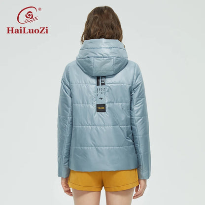 HaiLuoZi 2022 printemps automne femmes manteau mode veste décontractée femmes Parka courte à capuche de haute qualité femmes vestes vêtements d'extérieur 39