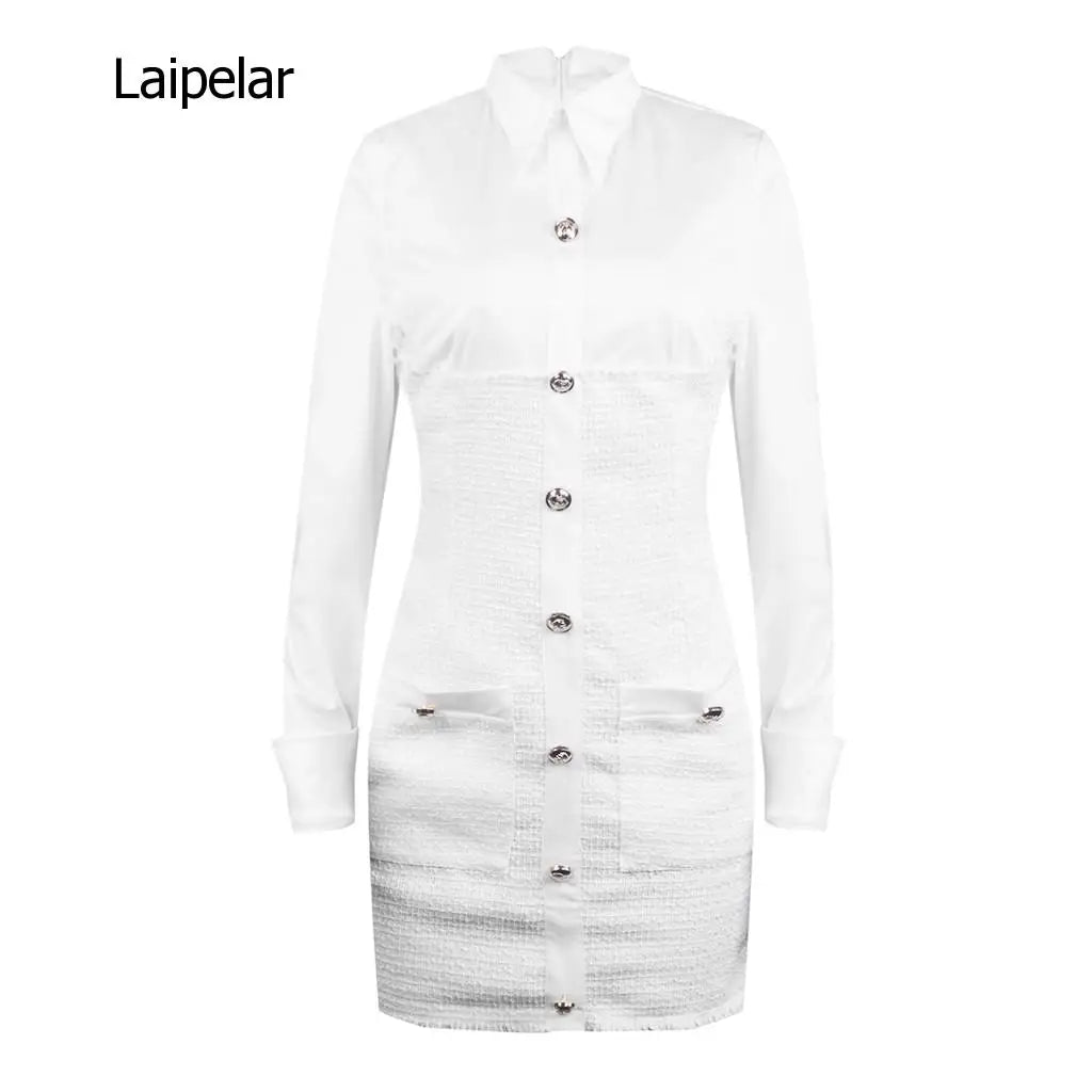 Costume femme Blazer veste robe de travail femmes moulante manches longues bouton poche robe de soirée tenue de bureau robe courte Traje Mujer