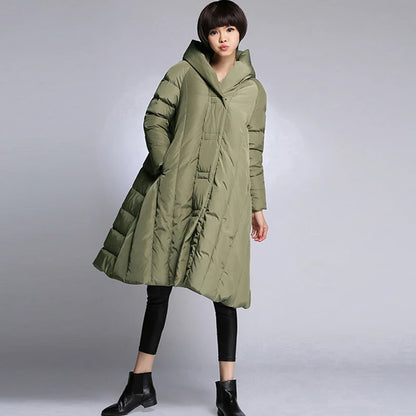 2020 femmes hiver épais vers le bas manteaux noir bleu marine armée vert rouge 8XL taille vêtements femme longues vestes pour femmes hiver