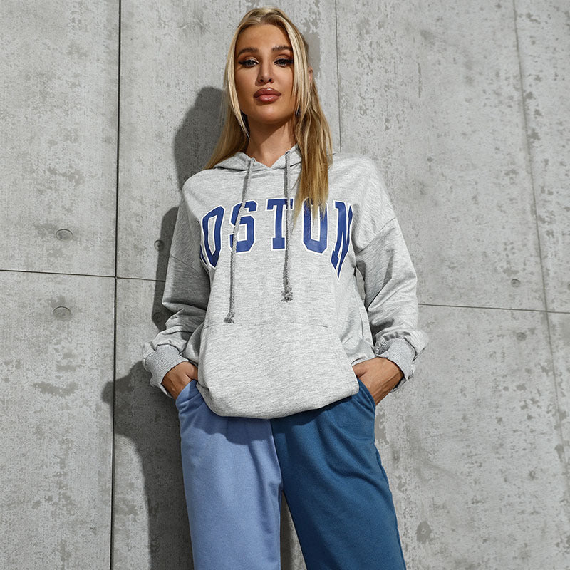 Autumn Casual Hooded Letters for Women