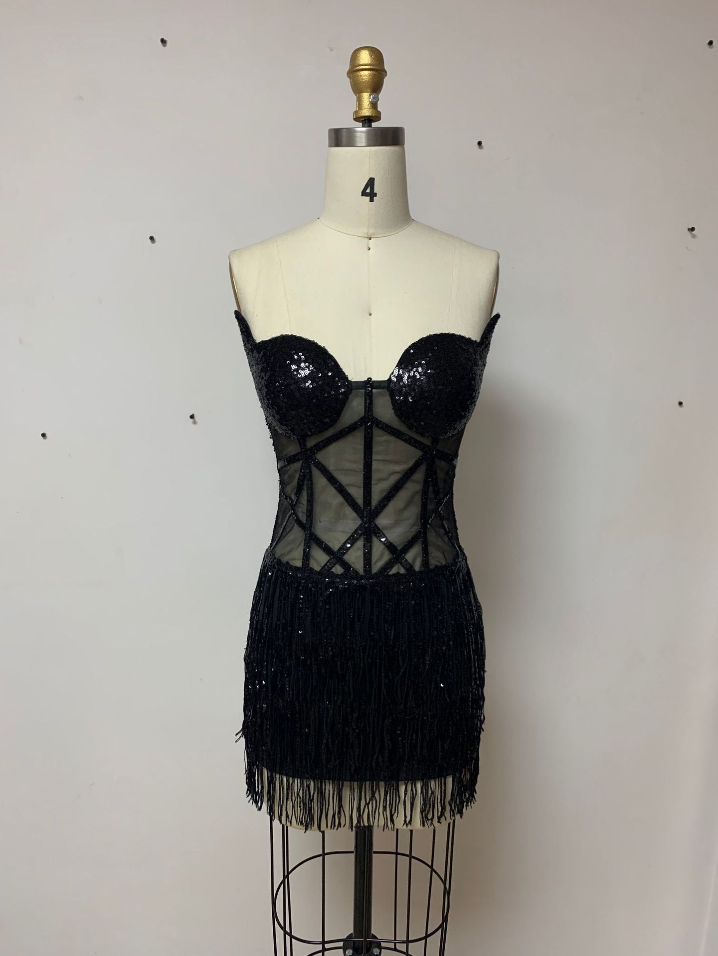 Robe noire à franges pour femmes, vêtements avec broderie lourde, robe moulante et Sexy, robe de soirée