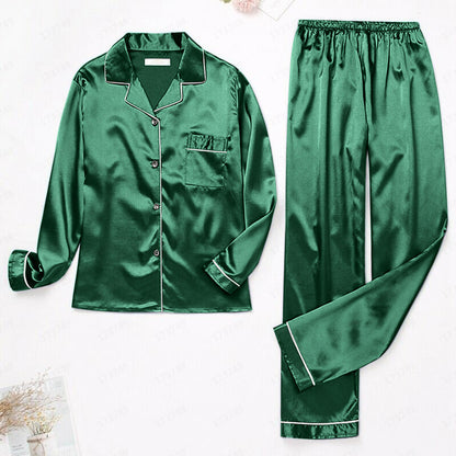 Women's Underwear Nightgown Home Long-sleeved Trousers Pajamas Suit