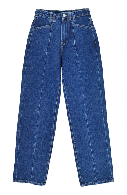 Pantalon en Denim pour femmes, vêtements taille haute, ample, droit, tombant, sarouel tapé pour papa, baskets Sexy