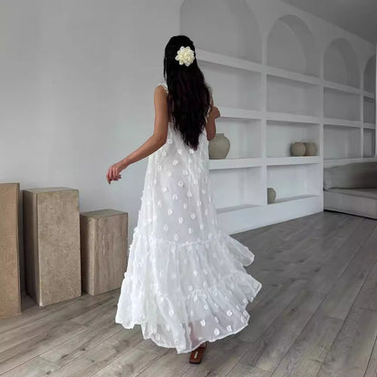 Robe à gâteau à fleurs tridimensionnelles