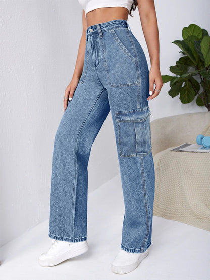 Women Clothes Personalized Overalls Denim Straight