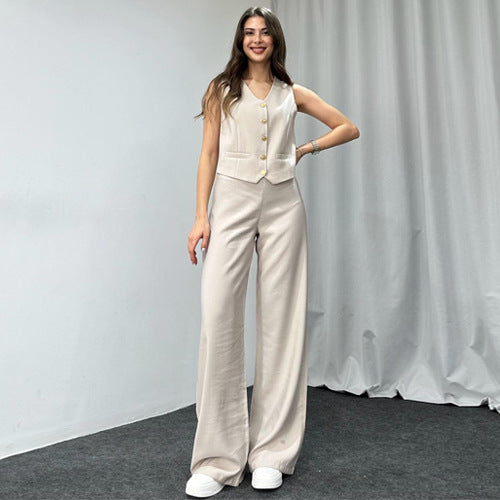 Costume d'été femmes pantalon haute qualité décontracté femmes deux pièces costume été