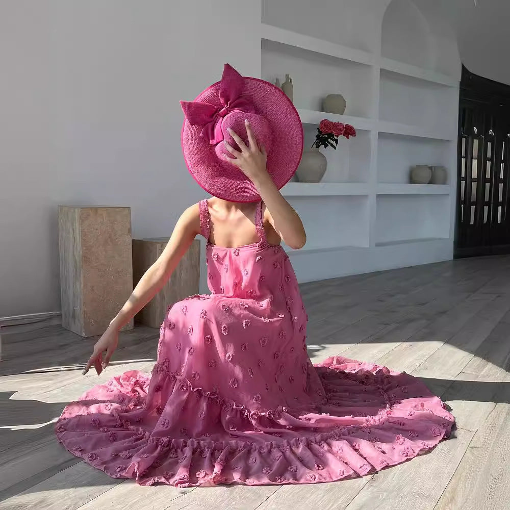 Robe à gâteau à fleurs tridimensionnelles