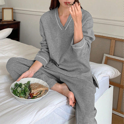 Autumn Winter Simple Homewear Can Be Worn outside Loose Comfortable Two Piece Set for Women